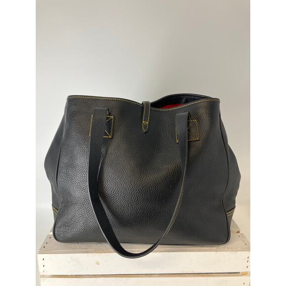 DOONEY & BOURKE X-LARGE BLACK PEBBLED LEATHER SHOULDER BAG - Picture 3 of 16